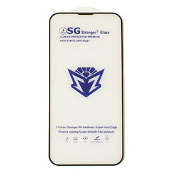 Захисне скло для iPhone 13 mini чорний + сіточка SG Stronger