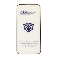 Защитное стекло для iPhone 14 Pro Max черный SG Stronger