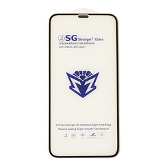 Захисне скло для iPhone X/XS/11 Pro чорний + сіточка SG Stronger