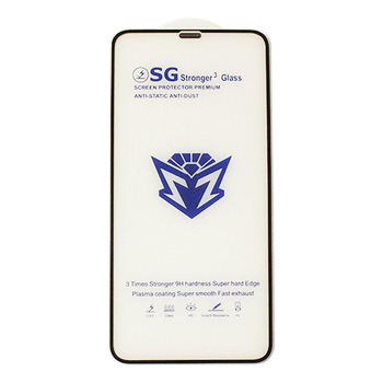 Защитное стекло для iPhone XS Max/11 Pro Max черный + сеточка SG Stronger