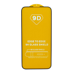 Защитное стекло для iPhone 13 mini черный 9D Glass Shield