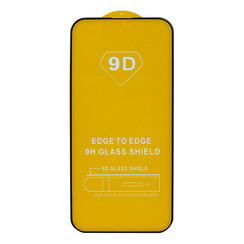 Защитное стекло для iPhone 14 Pro Max черный 9D Glass Shield