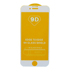 Protective Glass for iPhone 6/7/8/SE2 white 9D Glass Shield