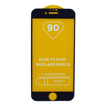 Защитное стекло для iPhone 6/7/8/SE2 черный 9D Glass Shield