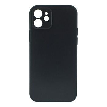 Силиконовый чехол для iPhone 12 черный Black Matte