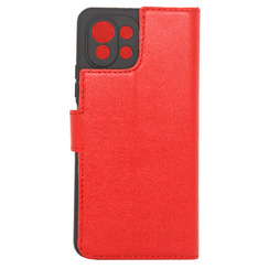 Чехол книга для Xiaomi Mi 11 Lite красный Bring Joy. Фото 2