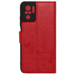 Чехол книга для Xiaomi Redmi Note 10/10S красный Bring Joy. Фото 2
