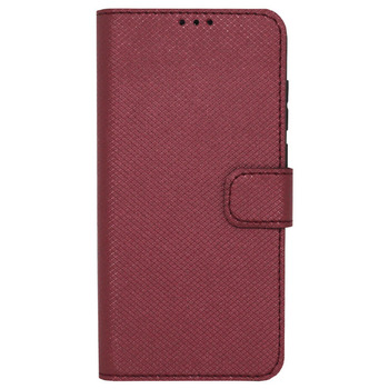 Чехол книга для Xiaomi Redmi Note 9T бордовый карбон Bring Joy