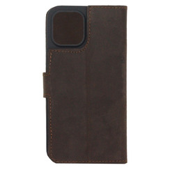 Book Case for iPhone 12 mini dark brown leather MAVIS. Фото 2