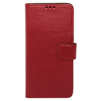 Book Case for iPhone 12 mini red leather MAVIS