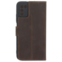 Book Case for Poco M3 Pro dark brown leather MAVIS. Фото 2