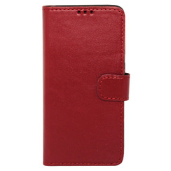 Book Case for Poco M3 Pro red leather MAVIS