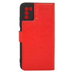 Book Case for Poco M3 Pro red leather MAVIS. Фото 2