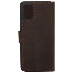 Book Case for Samsung A71 (2020) A715 dark brown leather MAVIS. Фото 2
