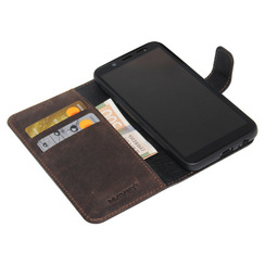 Book Case for Xiaomi Redmi 8A dark brown leather MAVIS. Фото 3