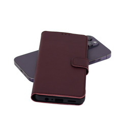 Чохол книжка для Xiaomi Redmi 13C бордовий Bring Joy. Фото 4