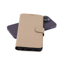 Чохол книжка для iPhone 16 Pro Max бежевий Bring Joy. Фото 4